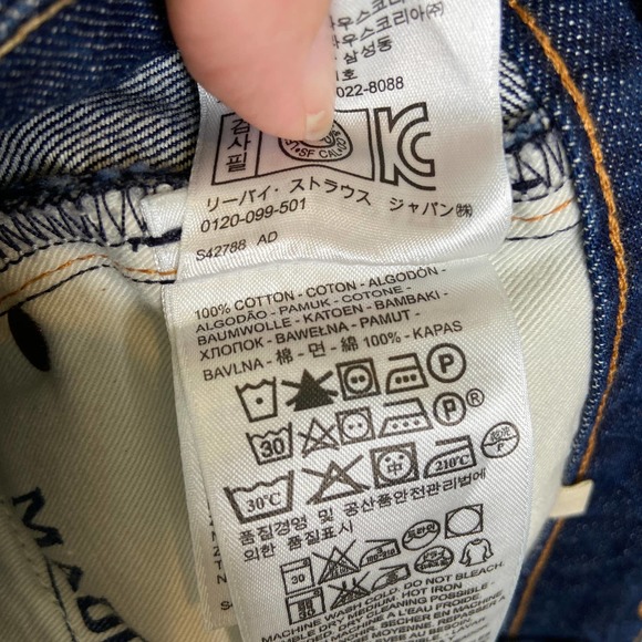 Levis Ruler Straight Jeans Sweet Blue Dark Wash - Picture 7 of 8